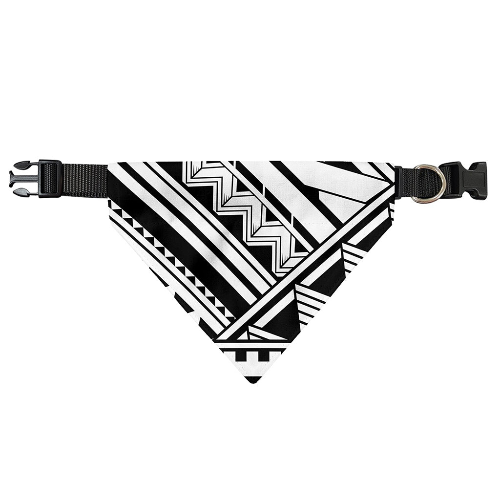 Maori Polynesian Tattoo Pattern Print Over The Collar Dog Bandana