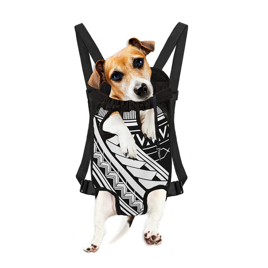Maori Polynesian Tattoo Pattern Print Pet Carrier Backpack
