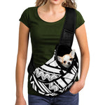 Maori Polynesian Tattoo Pattern Print Pet Sling Carrier