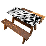 Maori Polynesian Tattoo Pattern Print Picnic Table Cover