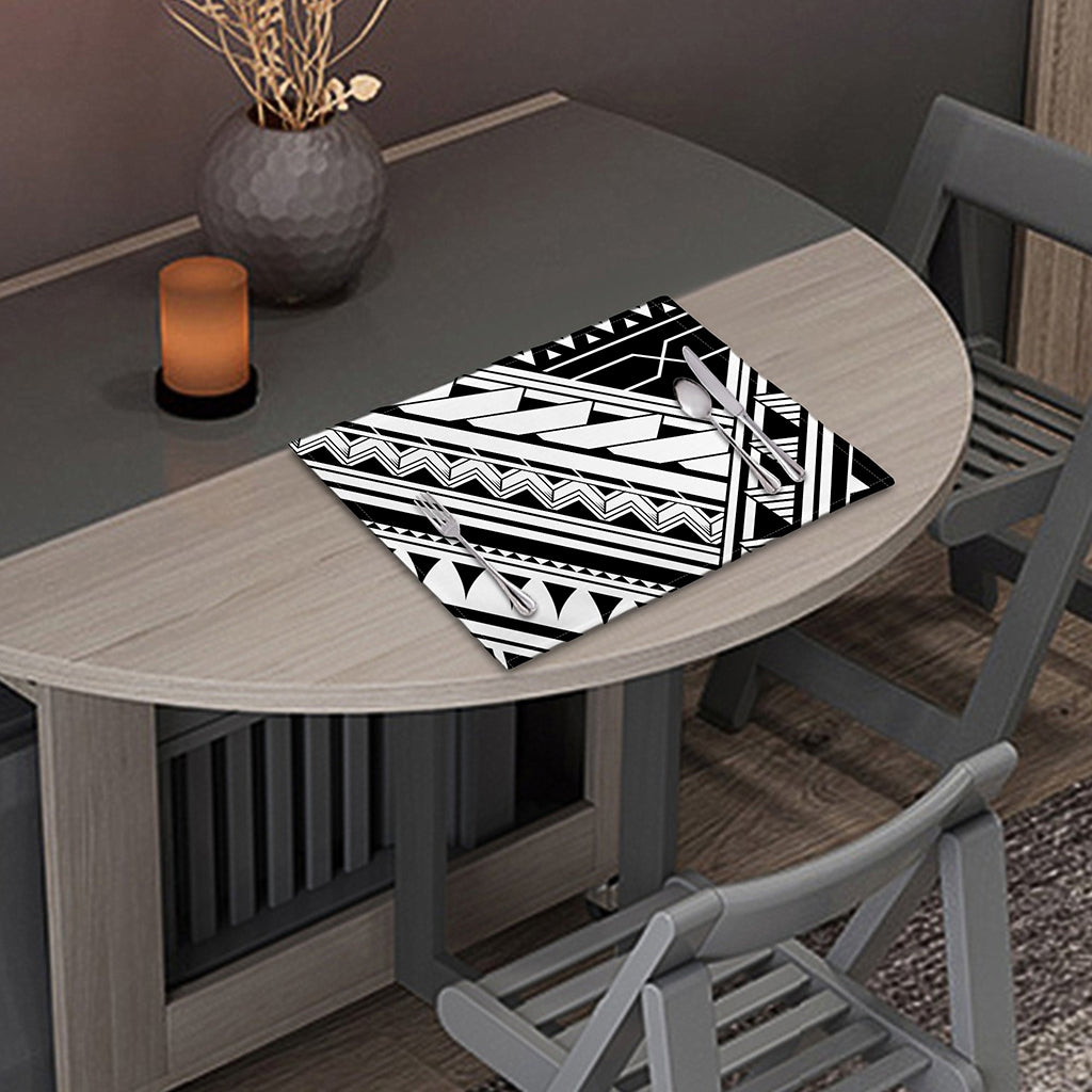 Maori Polynesian Tattoo Pattern Print Placemat