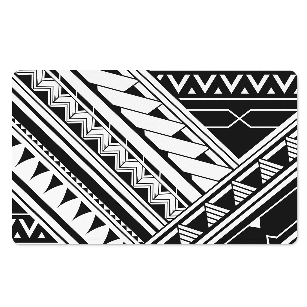 Maori Polynesian Tattoo Pattern Print Polyester Doormat