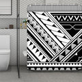 Maori Polynesian Tattoo Pattern Print Polyester Shower Curtain