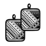 Maori Polynesian Tattoo Pattern Print Pot Holders