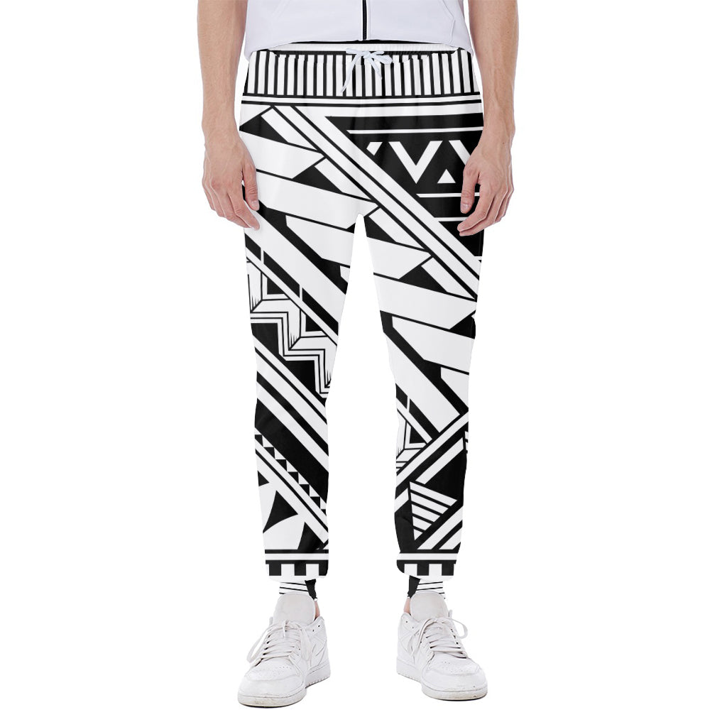 Maori Polynesian Tattoo Pattern Print Scuba Joggers