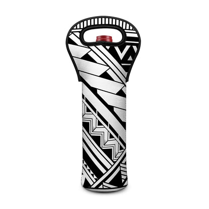 Maori Polynesian Tattoo Pattern Print Single Neoprene Wine Tote