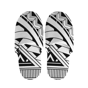 Maori Polynesian Tattoo Pattern Print Slippers