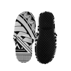 Maori Polynesian Tattoo Pattern Print Slippers