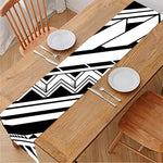 Maori Polynesian Tattoo Pattern Print Table Runner