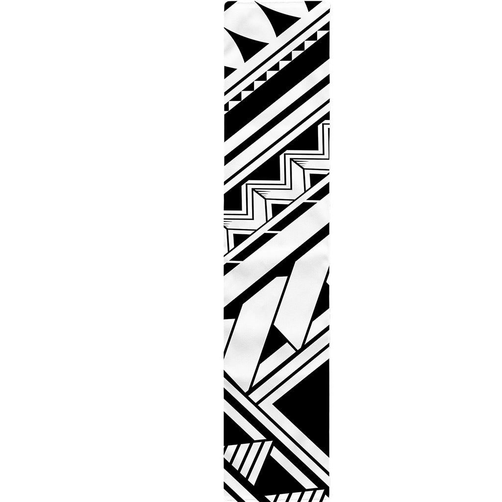 Maori Polynesian Tattoo Pattern Print Table Runner