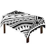 Maori Polynesian Tattoo Pattern Print Tablecloth