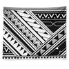 Maori Polynesian Tattoo Pattern Print Tapestry