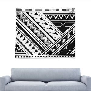 Maori Polynesian Tattoo Pattern Print Tapestry