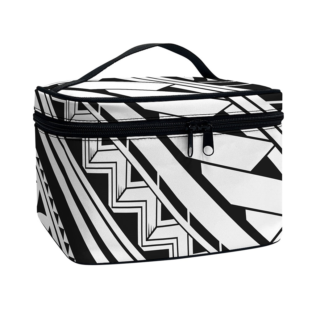Maori Polynesian Tattoo Pattern Print Travel Makeup Bag