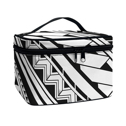Maori Polynesian Tattoo Pattern Print Travel Makeup Bag