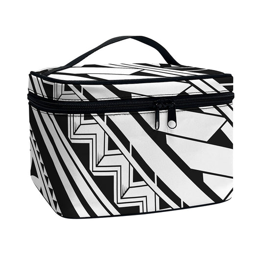 Maori Polynesian Tattoo Pattern Print Travel Makeup Bag