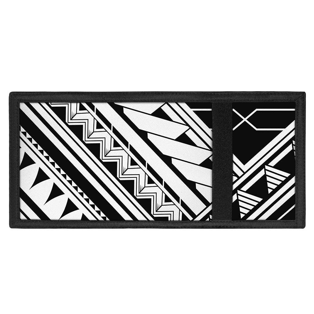 Maori Polynesian Tattoo Pattern Print Trifold Wallet