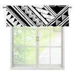 Maori Polynesian Tattoo Pattern Print Window Valance