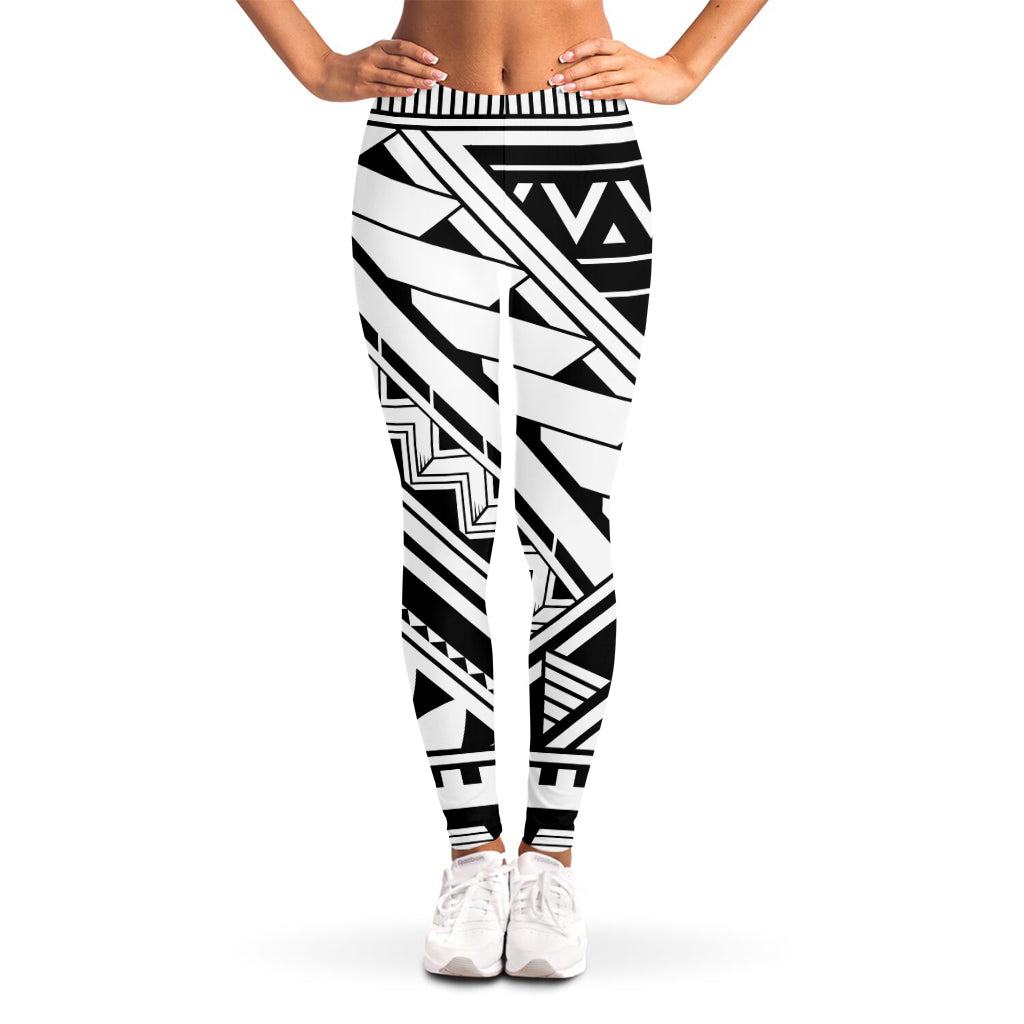 Maori Polynesian Tattoo Pattern Print Women's Leggings