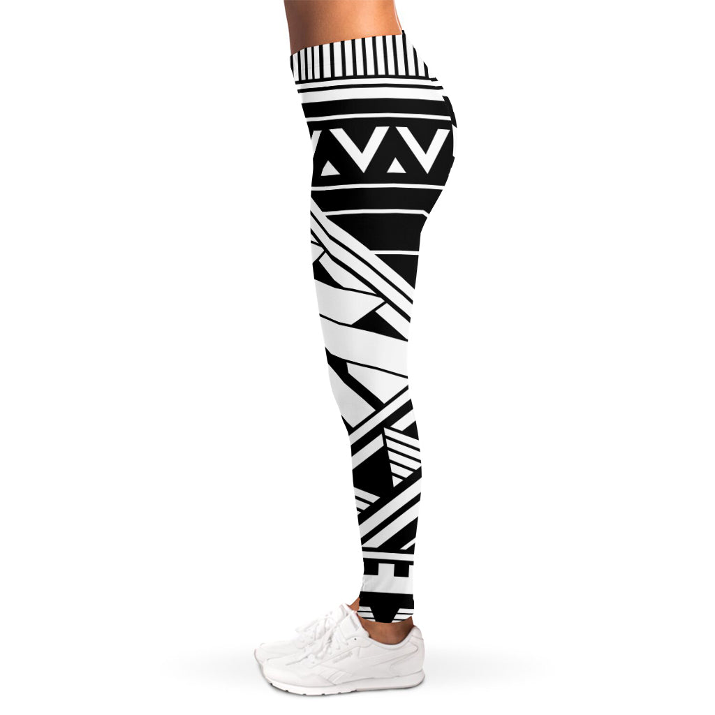 Maori Polynesian Tattoo Pattern Print Women's Leggings