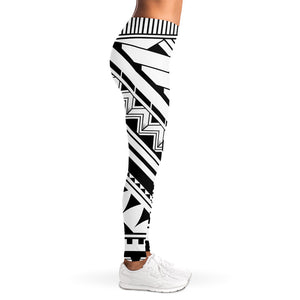 Maori Polynesian Tattoo Pattern Print Women's Leggings