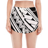 Maori Polynesian Tattoo Pattern Print Women's Split Running Shorts