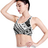 Maori Polynesian Tattoo Pattern Print Women's Sports Bra