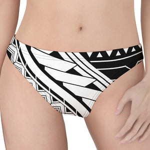 Maori Polynesian Tattoo Pattern Print Women's Thong