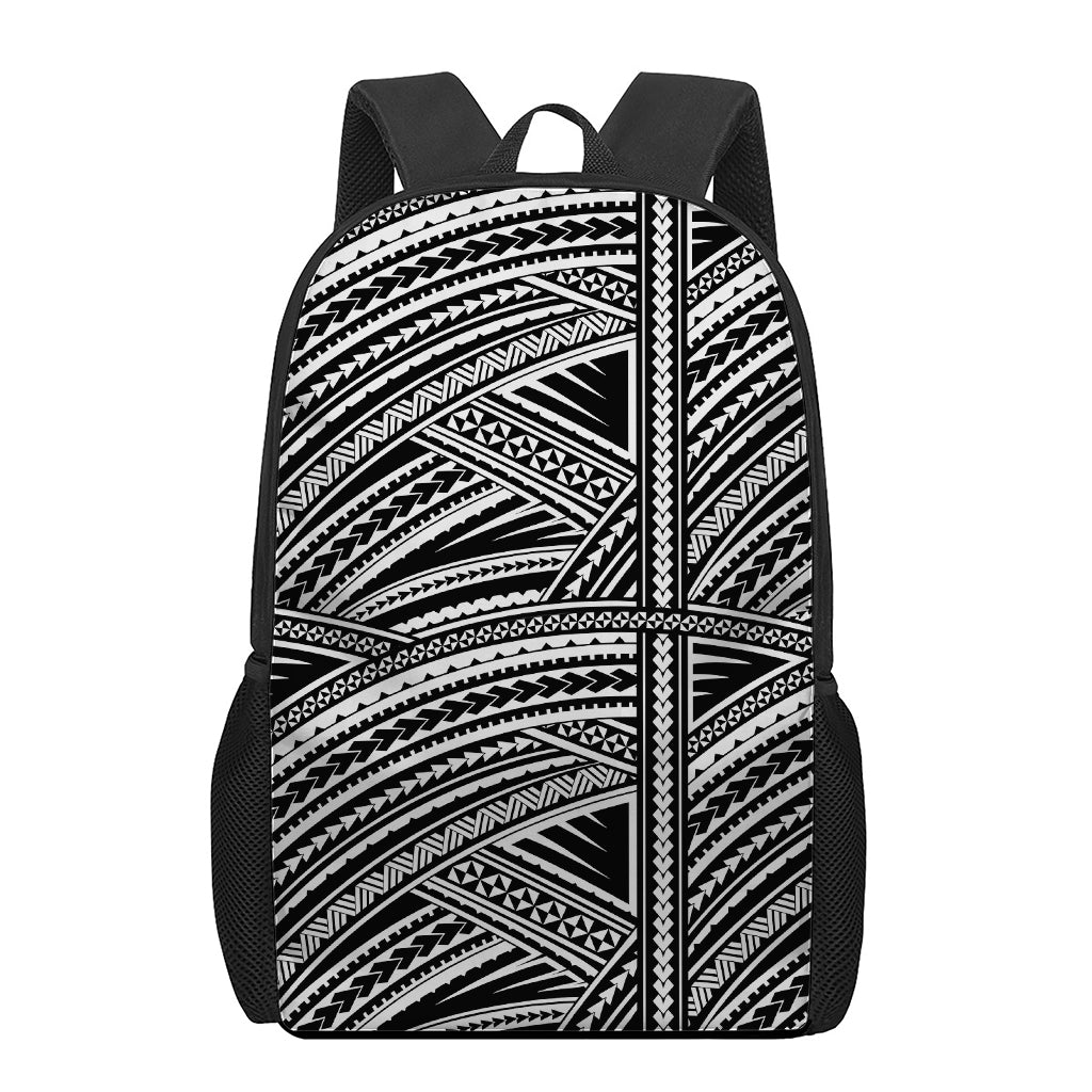 Maori Polynesian Tribal Tattoo Print 17 Inch Backpack