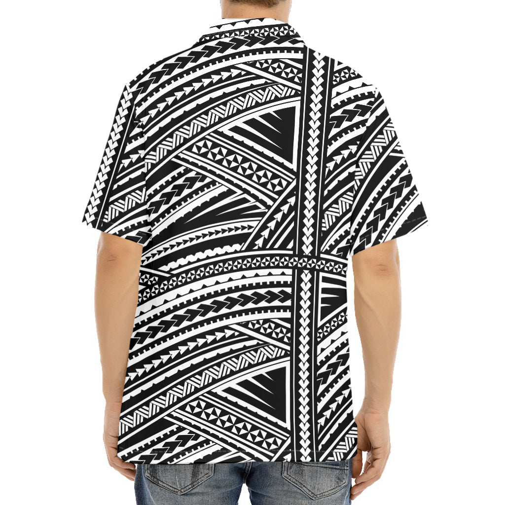 Maori Polynesian Tribal Tattoo Print Aloha Shirt