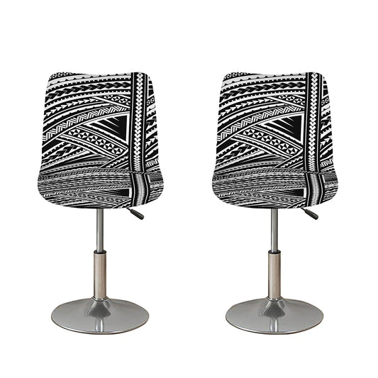 Maori Polynesian Tribal Tattoo Print Bar Stool Covers