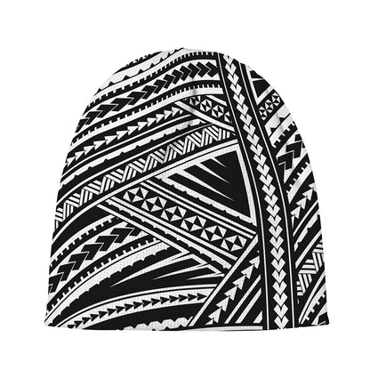 Maori Polynesian Tribal Tattoo Print Beanie