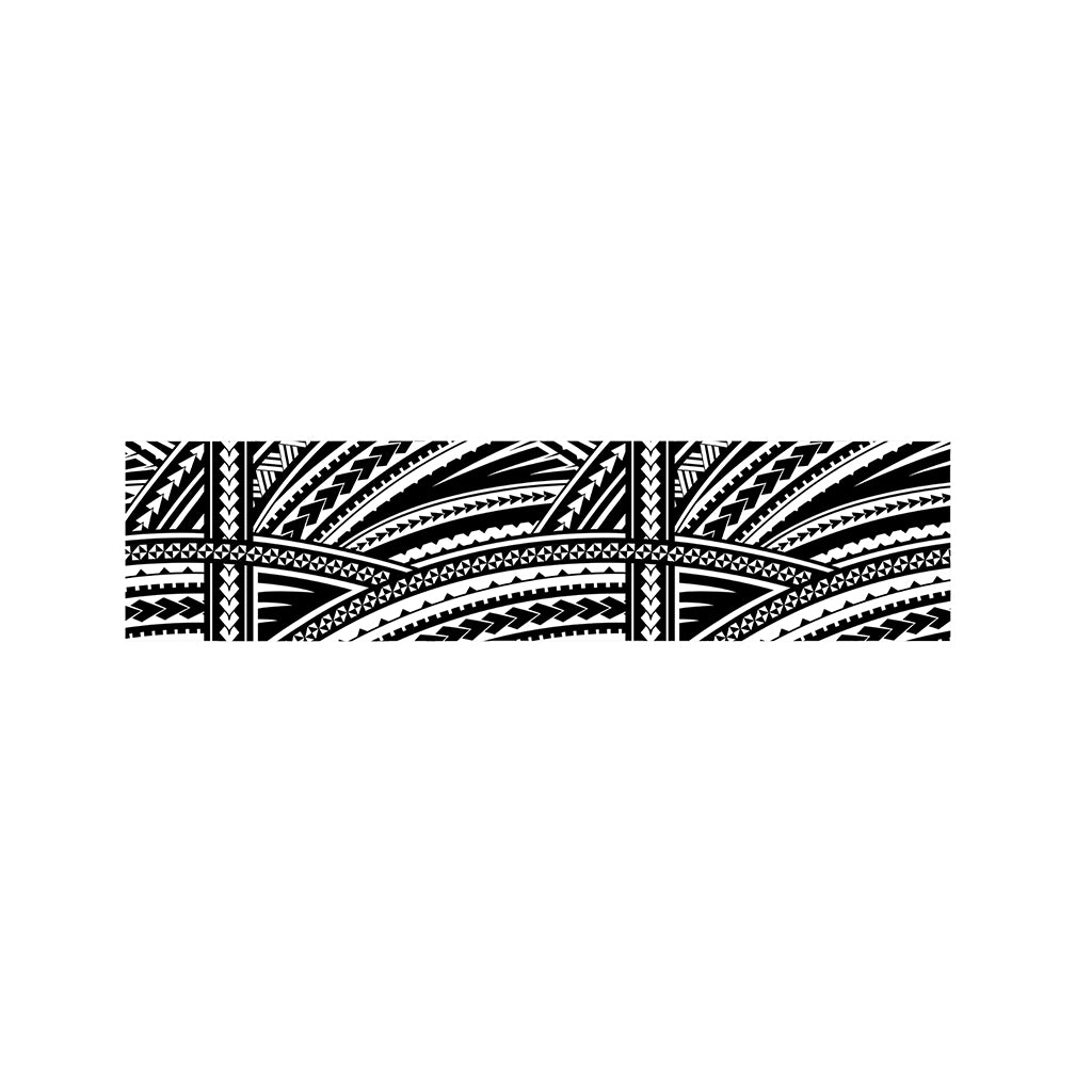 Maori Polynesian Tribal Tattoo Print Bed Runner