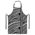 Maori Polynesian Tribal Tattoo Print Bib Apron With Pocket