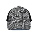 Maori Polynesian Tribal Tattoo Print Black Mesh Trucker Hat