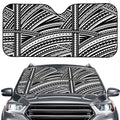 Maori Polynesian Tribal Tattoo Print Car Windshield Sun Shade
