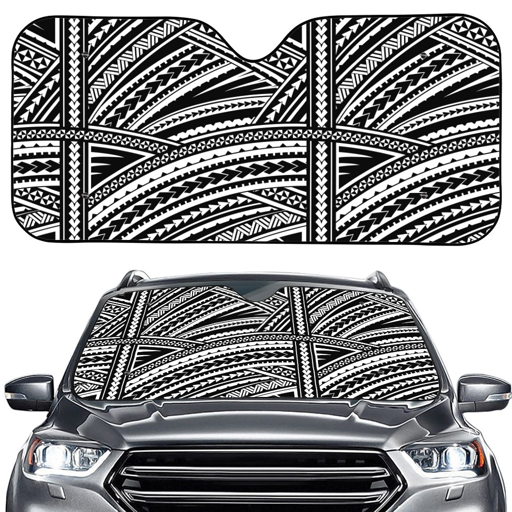 Maori Polynesian Tribal Tattoo Print Car Windshield Sun Shade