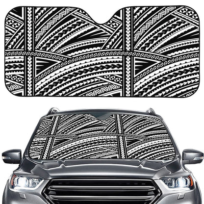 Maori Polynesian Tribal Tattoo Print Car Windshield Sun Shade