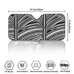 Maori Polynesian Tribal Tattoo Print Car Windshield Sun Shade