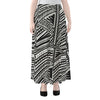 Maori Polynesian Tribal Tattoo Print Chiffon Maxi Skirt