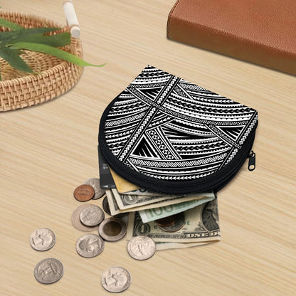Maori Polynesian Tribal Tattoo Print Coin Purse