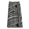 Maori Polynesian Tribal Tattoo Print Cotton Front Slit Maxi Skirt