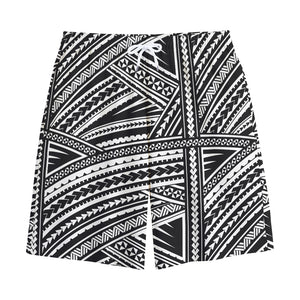 Maori Polynesian Tribal Tattoo Print Cotton Shorts