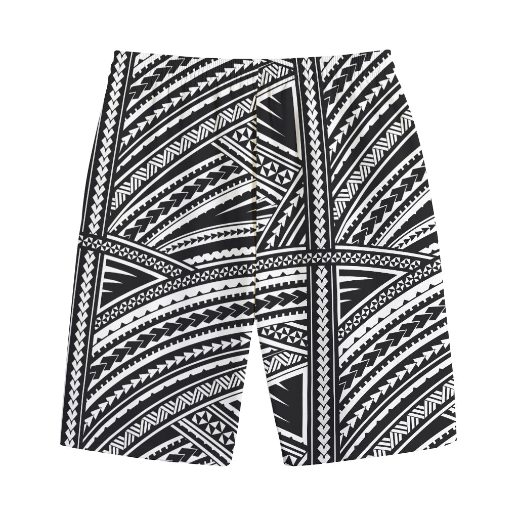 Maori Polynesian Tribal Tattoo Print Cotton Shorts