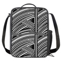 Maori Polynesian Tribal Tattoo Print Crossbody Lunch Bag