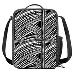 Maori Polynesian Tribal Tattoo Print Crossbody Lunch Bag