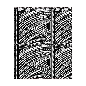 Maori Polynesian Tribal Tattoo Print Curtain