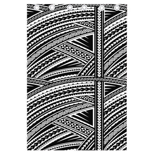 Maori Polynesian Tribal Tattoo Print Curtain