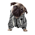 Maori Polynesian Tribal Tattoo Print Dog Zip Up Hoodie