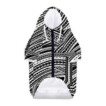 Maori Polynesian Tribal Tattoo Print Dog Zip Up Hoodie